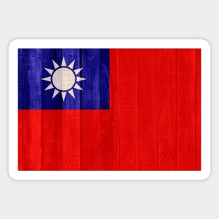 Flag of Taiwan - Wood Sticker